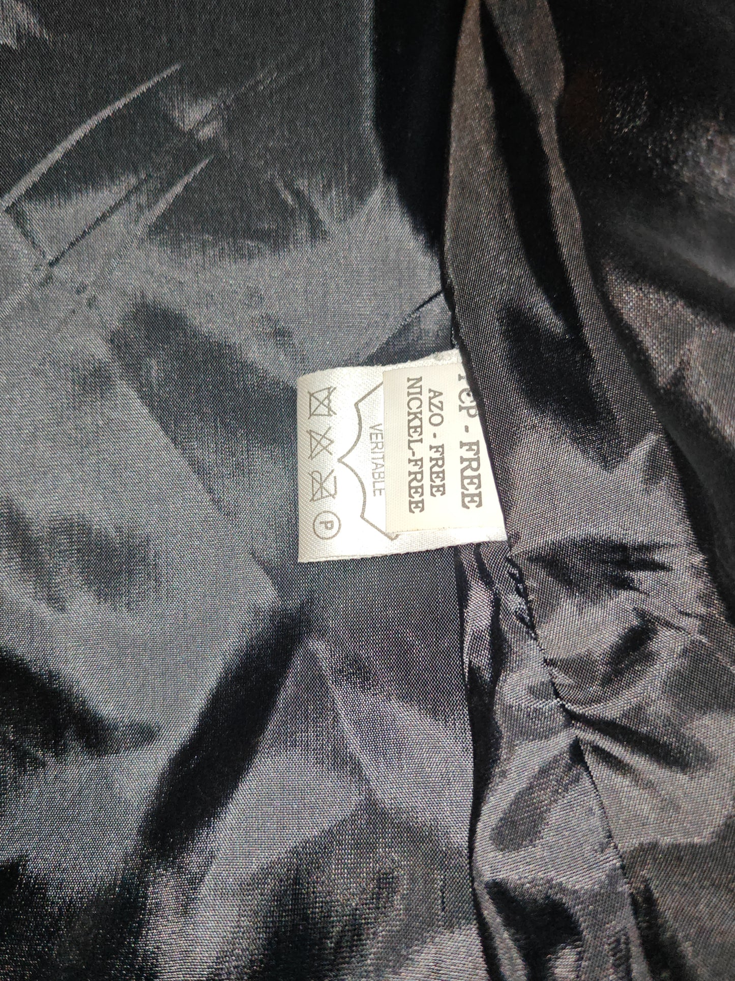 Gilet Uomo in Vera Pelle Nera Mondial Vintage Taglia 60 Biker Classic