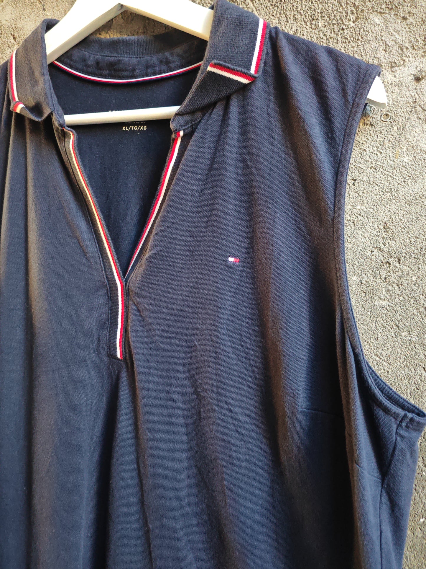 Tommy Hilfiger Vestito Polo Donna Blu Navy Senza Maniche XL
