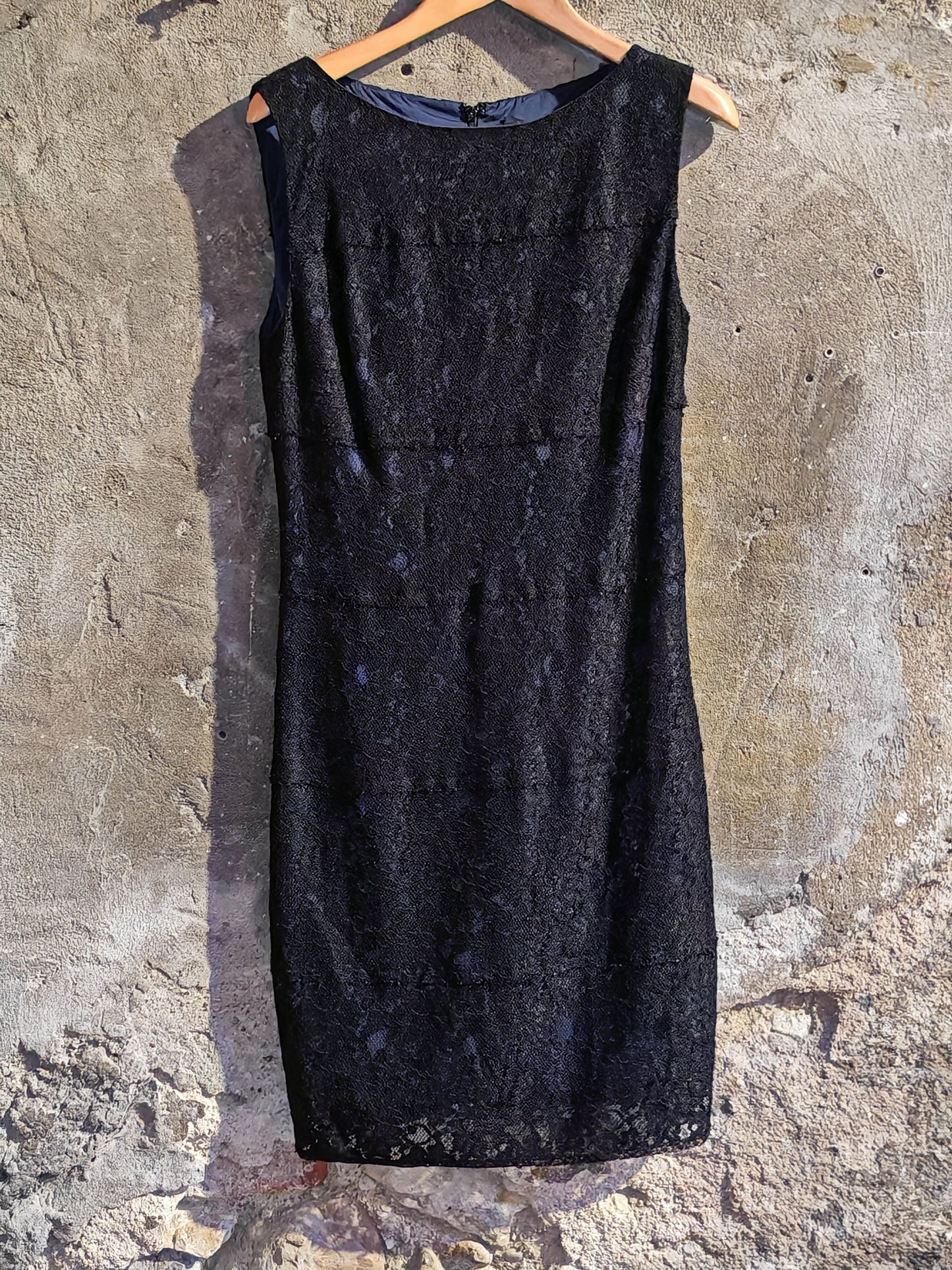 Abito Vintage Nero in Pizzo Elegante Donna