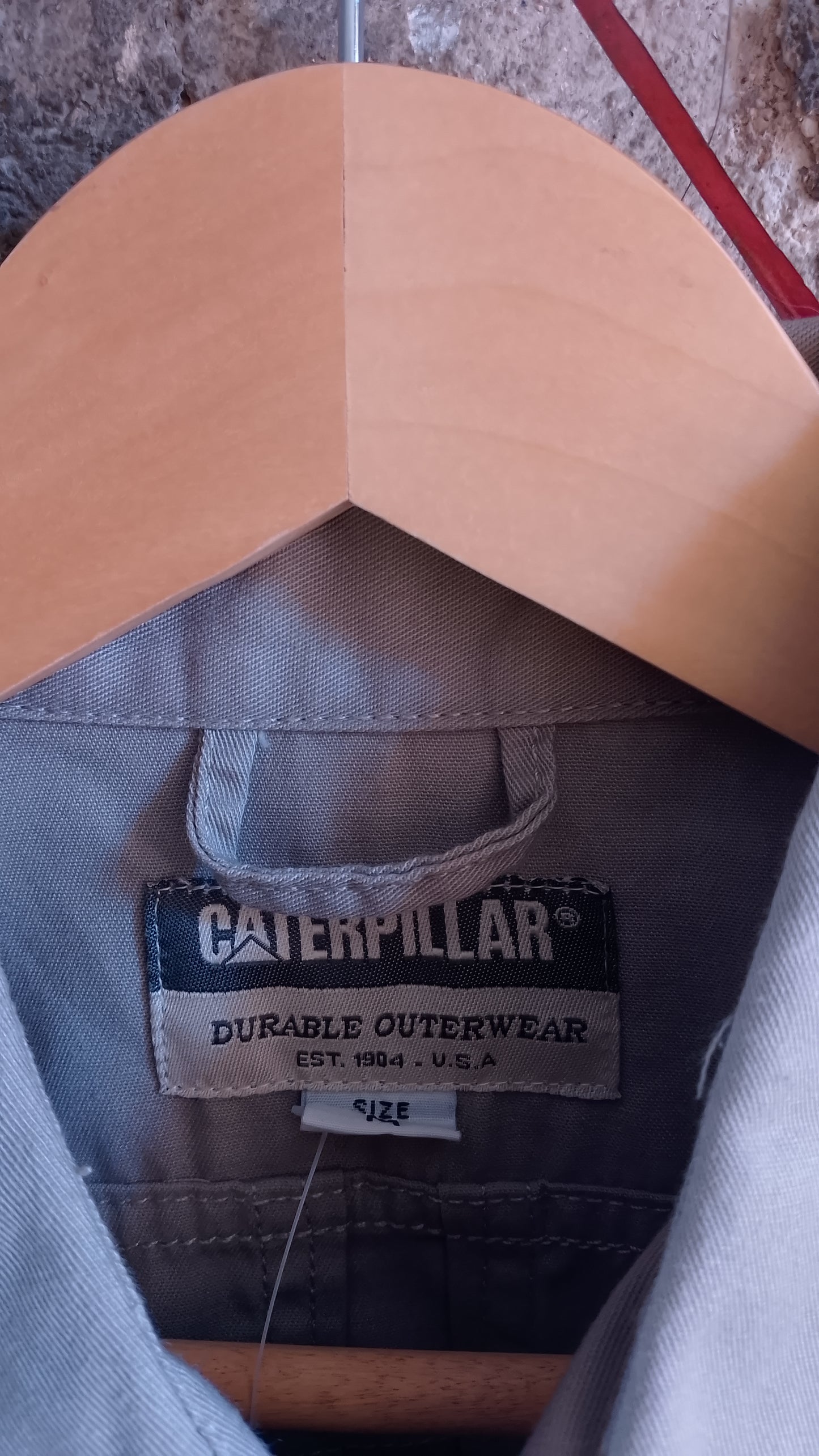 Camicia Uomo Mezza Manica Grigio Utility Tasconi Caterpillar CAT Vintage Cotone Twill Durable Outerwear