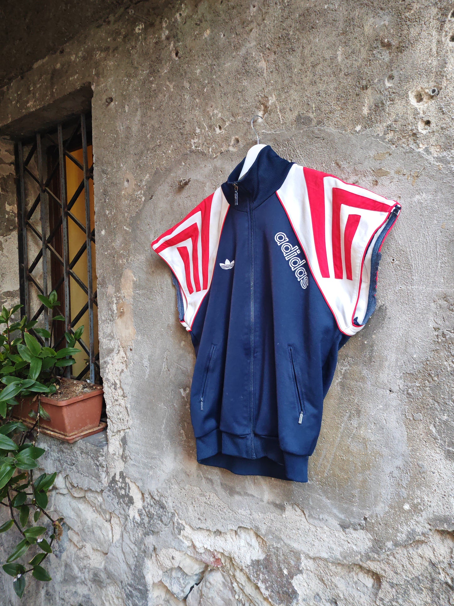 Gilet Adidas Vintage Track Jacket Navy Rosso Anni 80
