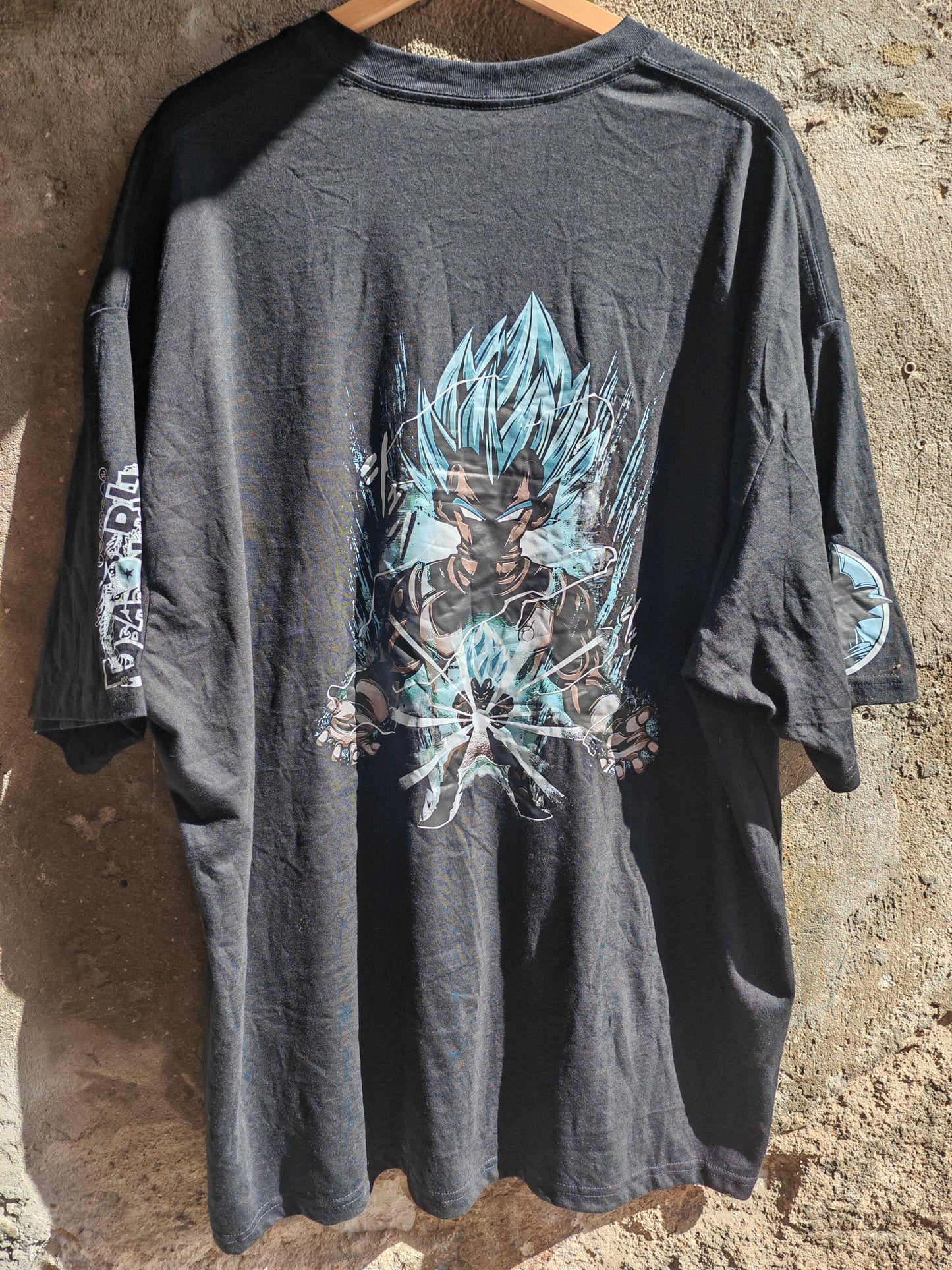 Dragon Ball Z Vegeta Graphic T-Shirt Black Anime Y2K Oversize