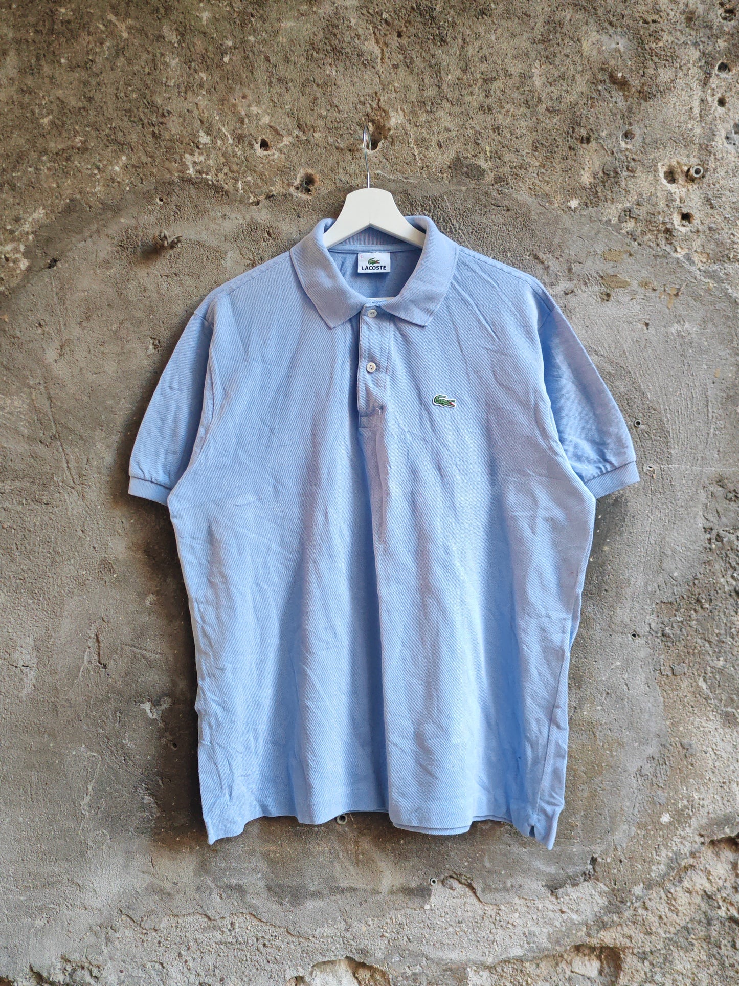 Polo Lacoste Vintage Azzurra Uomo Cotone