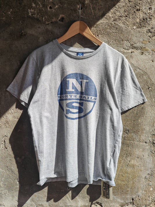 North Sails Vintage Grey Logo T-Shirt Essential Streetwear