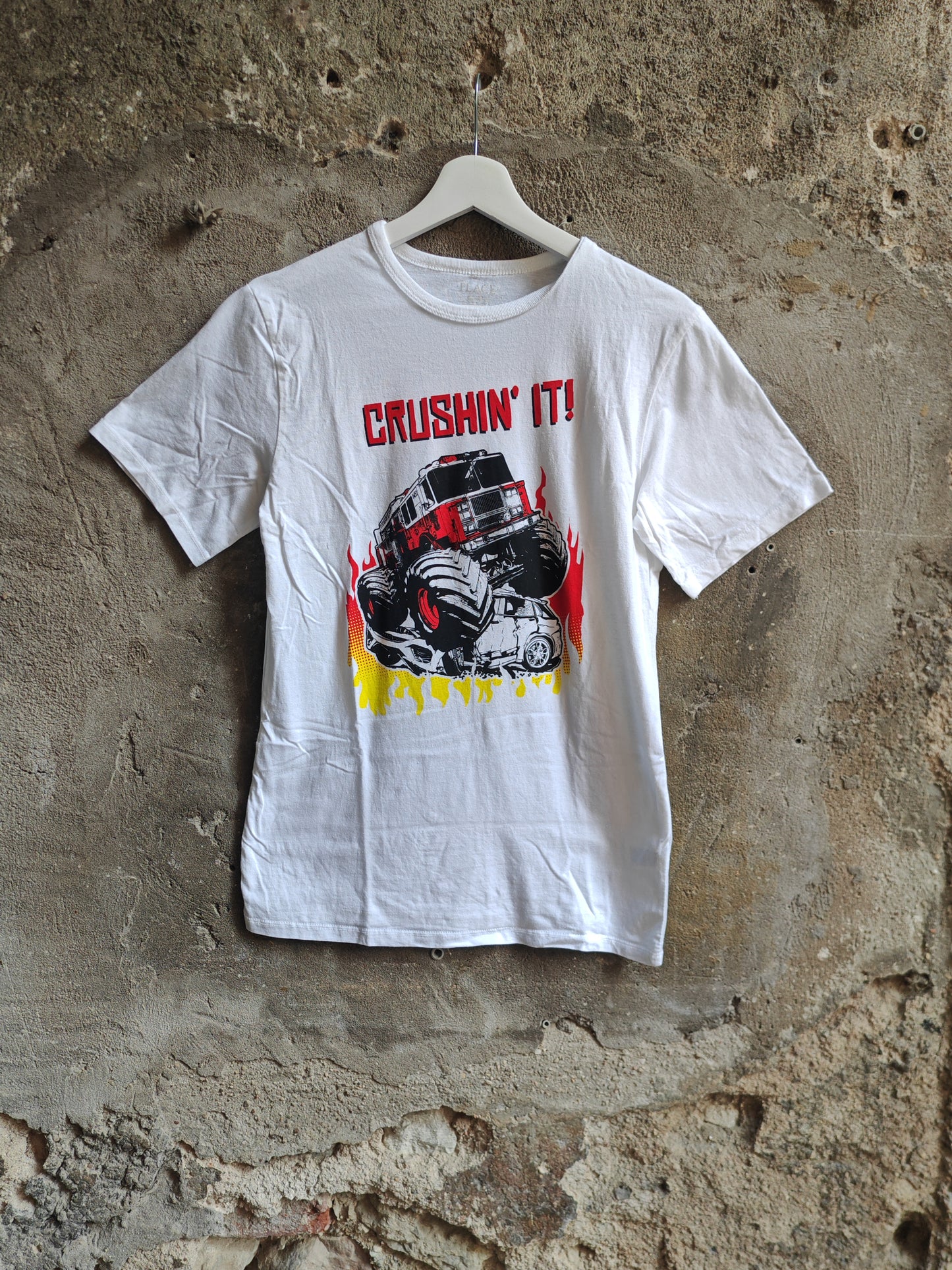 Vintage Monster Truck Graphic T-Shirt White