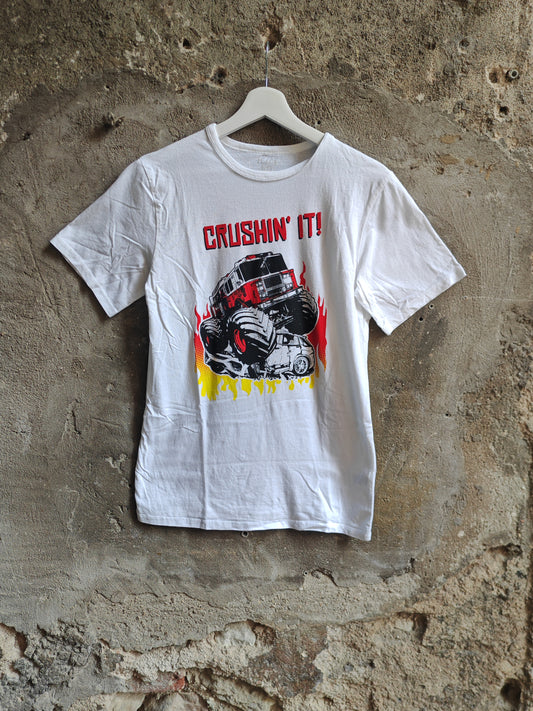 Vintage Monster Truck Graphic T-Shirt White