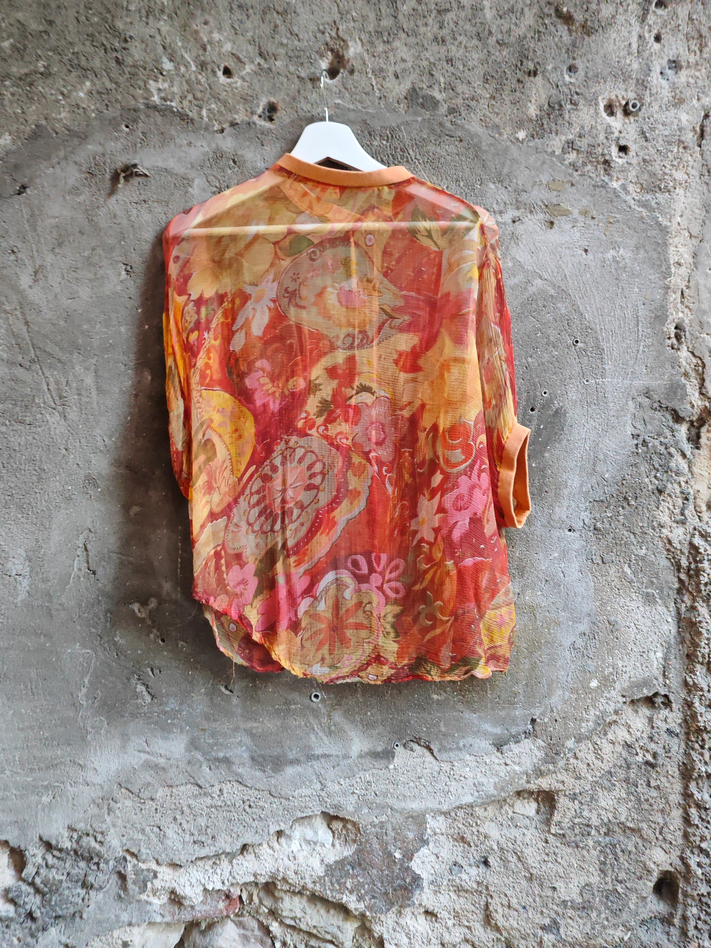 Blusa Vintage Donna Floreale in Viscosa 100% Choudhary International Anni 90
