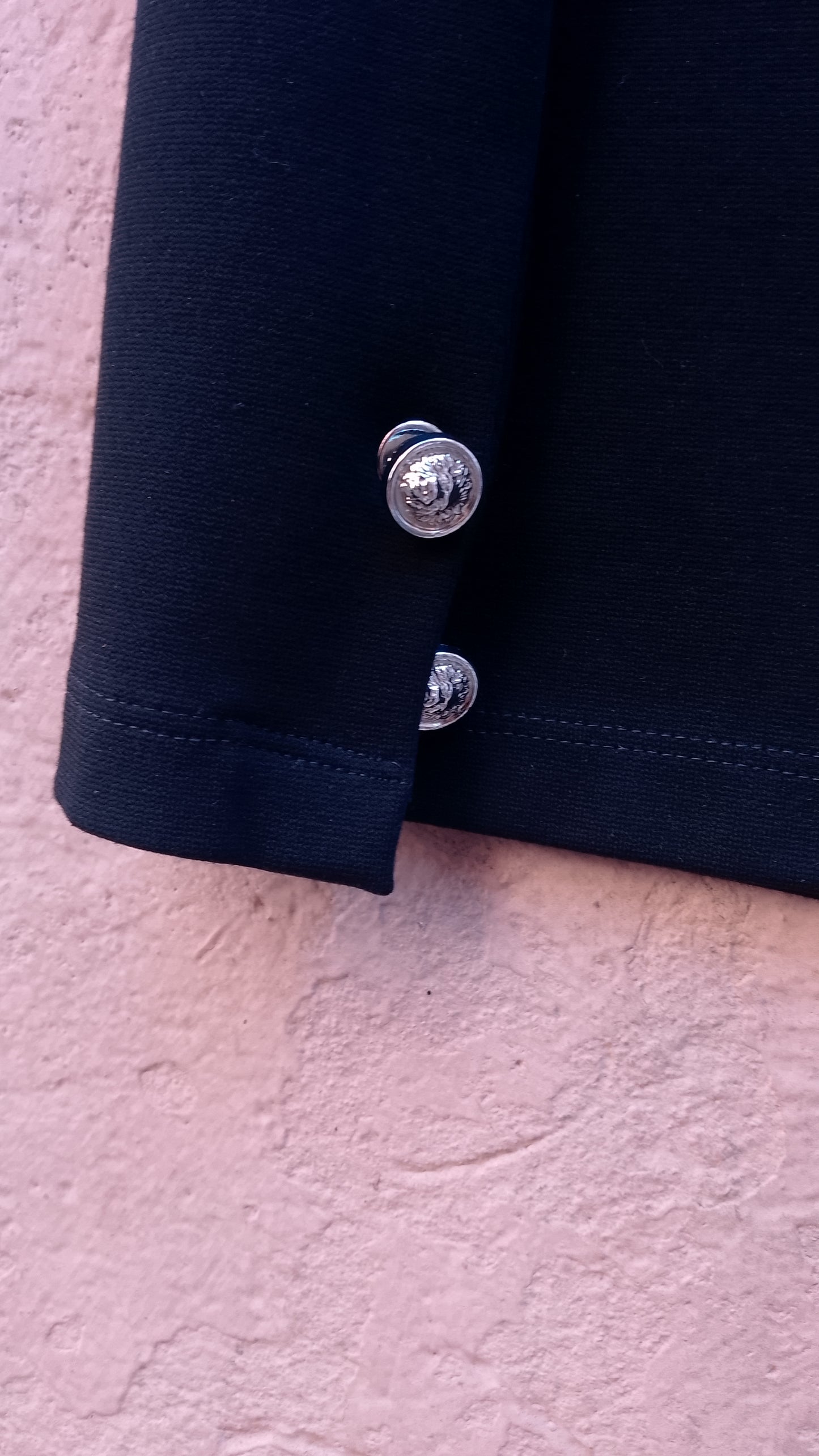 Abito Monospalla Nero Versus Versace Vintage Mini Vestito Cocktail con Dettaglio Greca