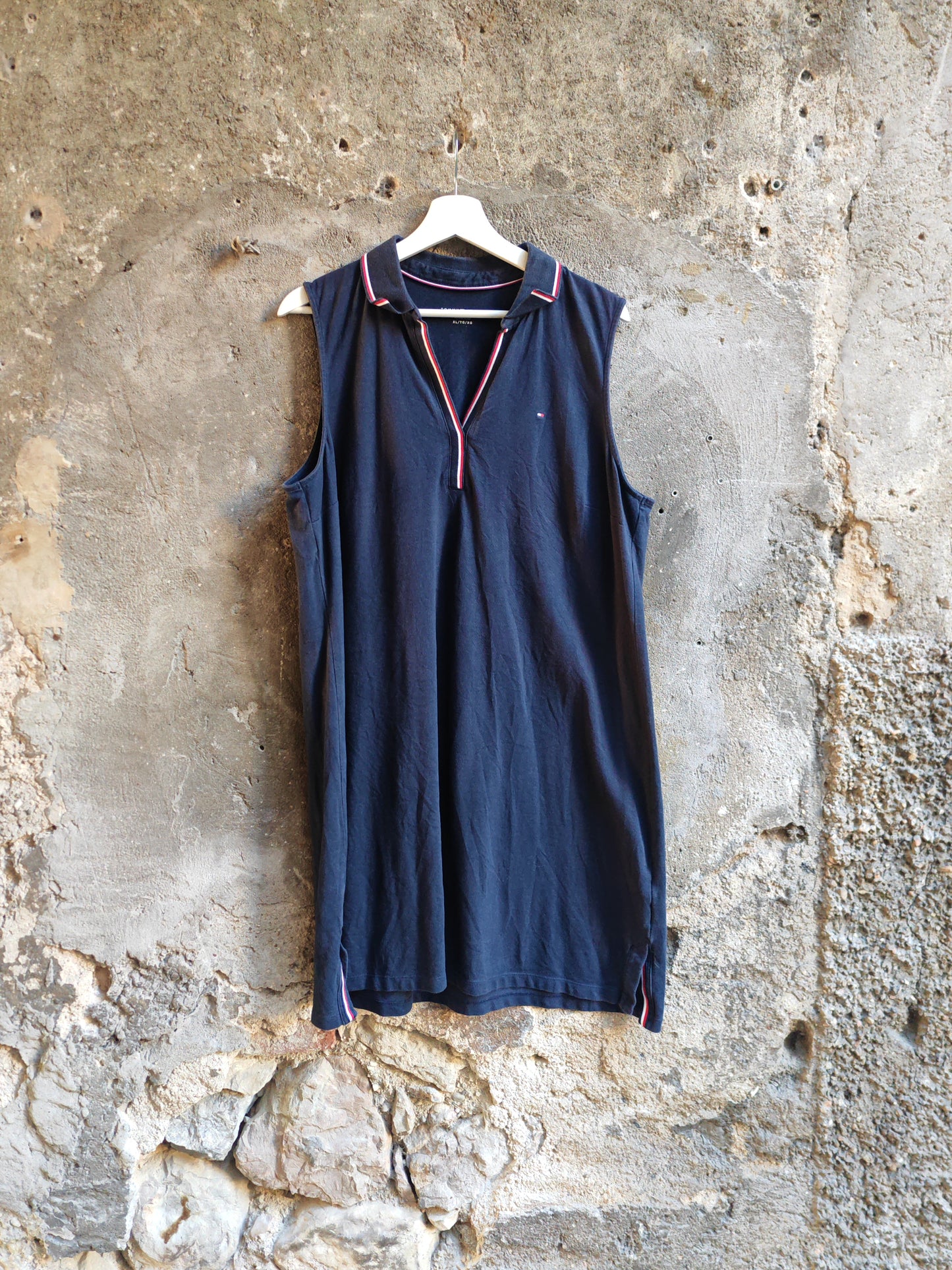 Tommy Hilfiger Vestito Polo Donna Blu Navy Senza Maniche XL