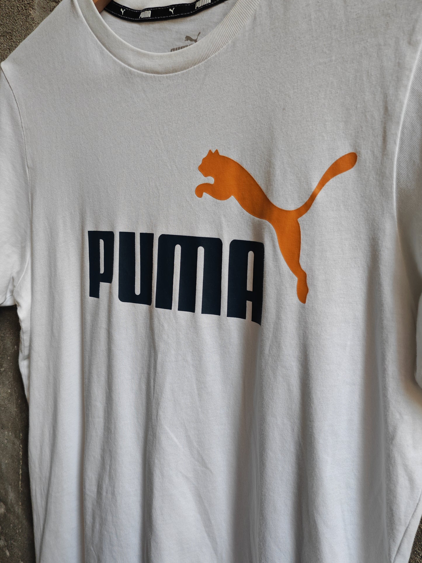 Puma White Logo T-Shirt Essential Streetwear