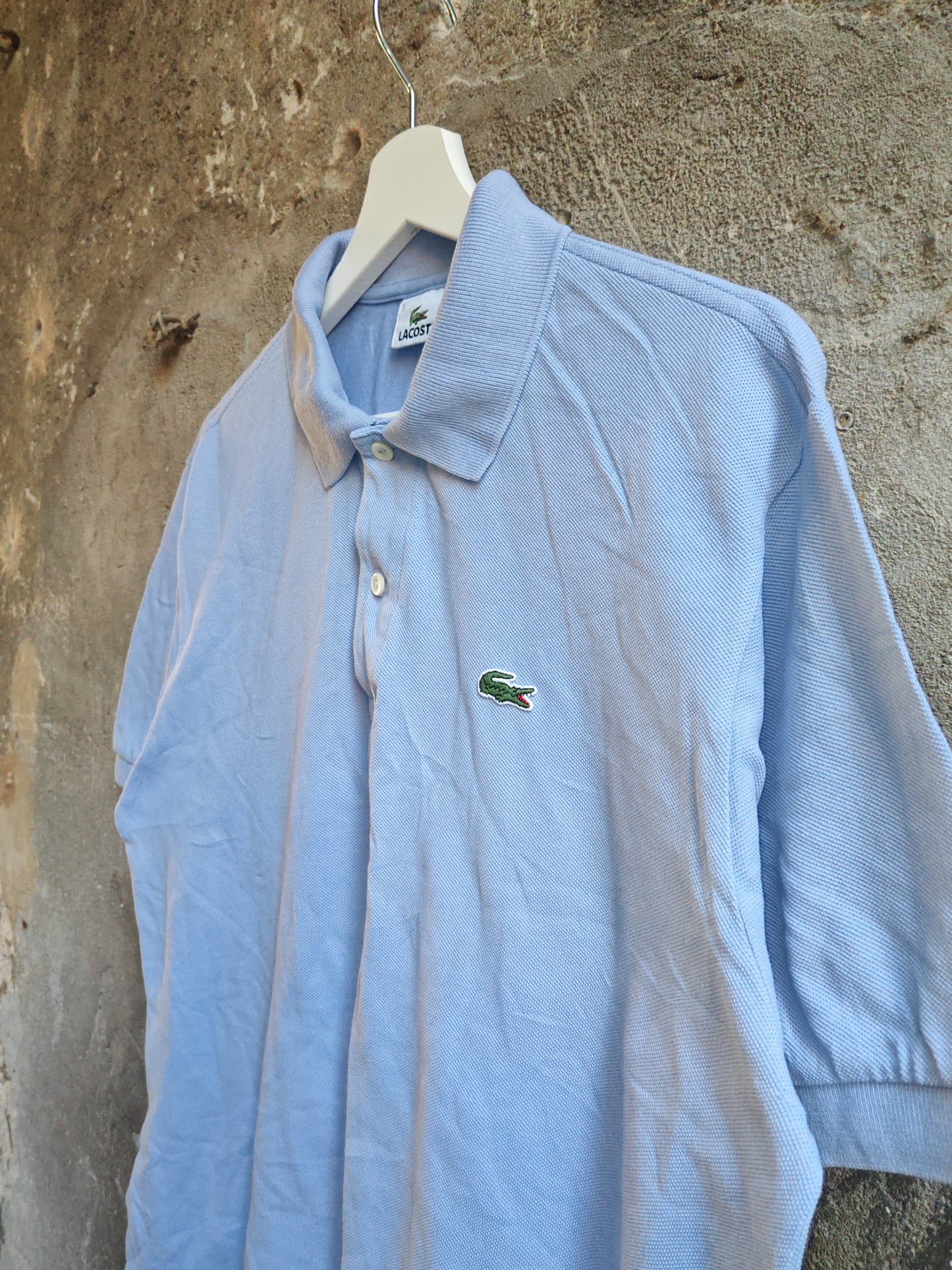 Polo Lacoste Vintage Azzurra Uomo Cotone