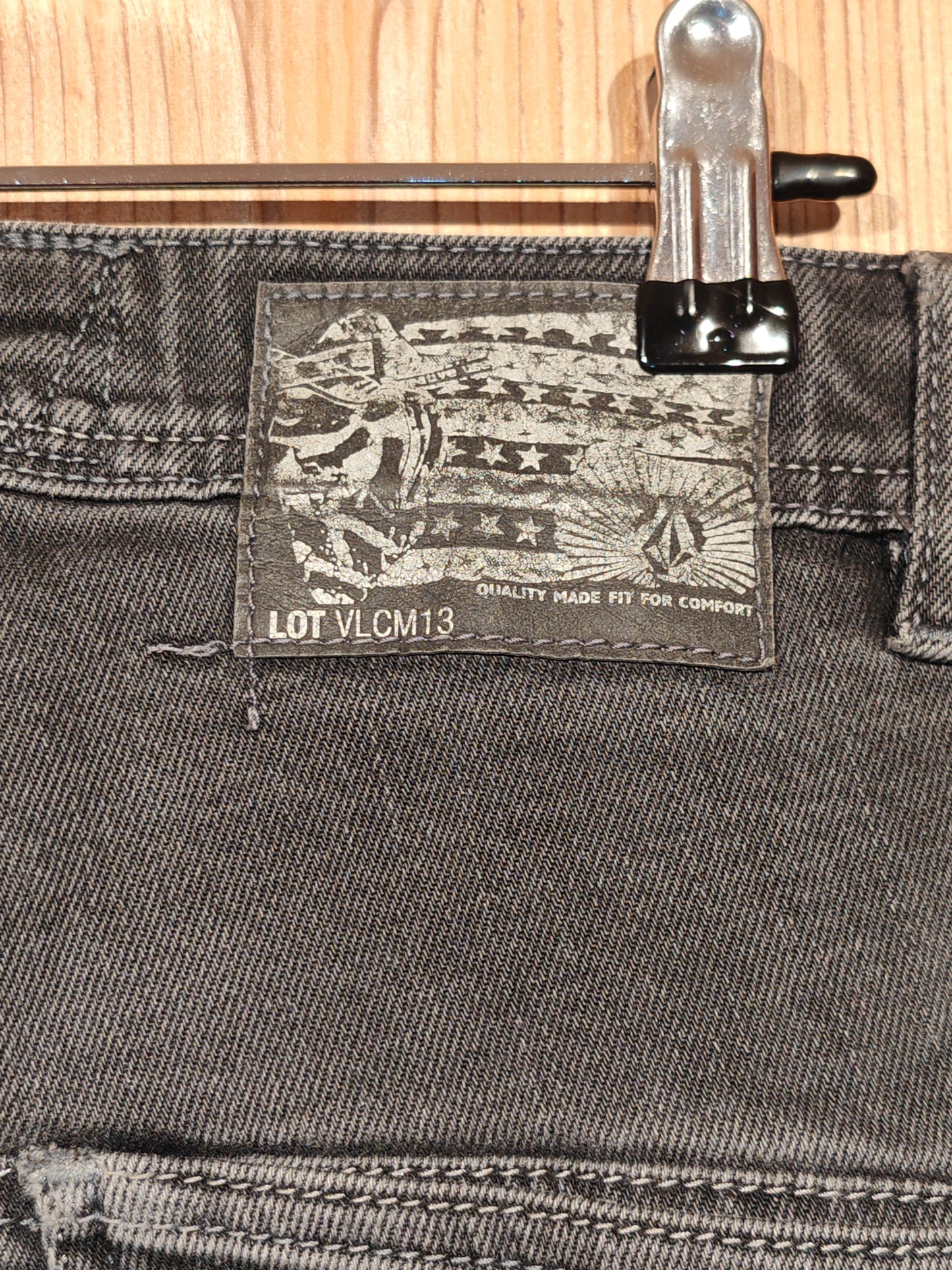 Bermuda Volcom Denim Nero Vintage Uomo Taglia 30