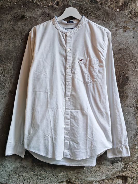 Camicia Hollister Epic Flex Bianca Coreana Uomo Taglia L