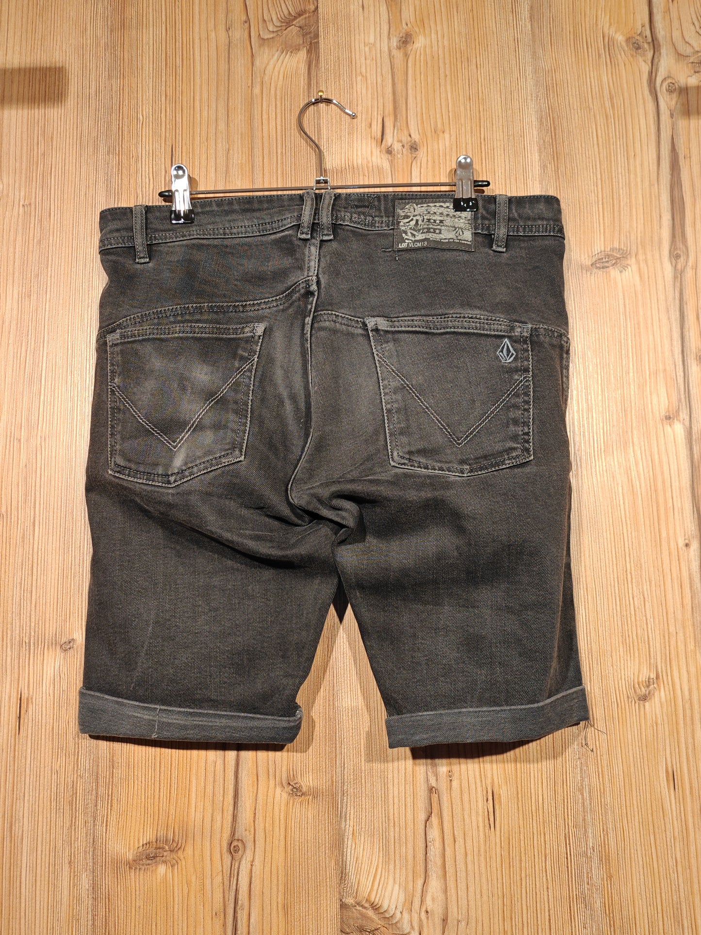Bermuda Volcom Denim Nero Vintage Uomo Taglia 30