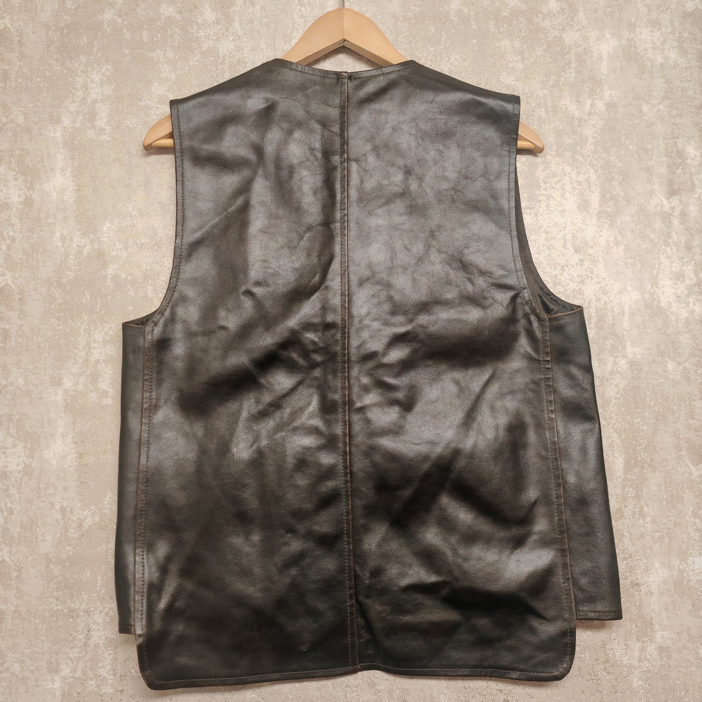 Gilet Vintage in Vera Pelle Antica Pelleria Made in Italy – Taglia S