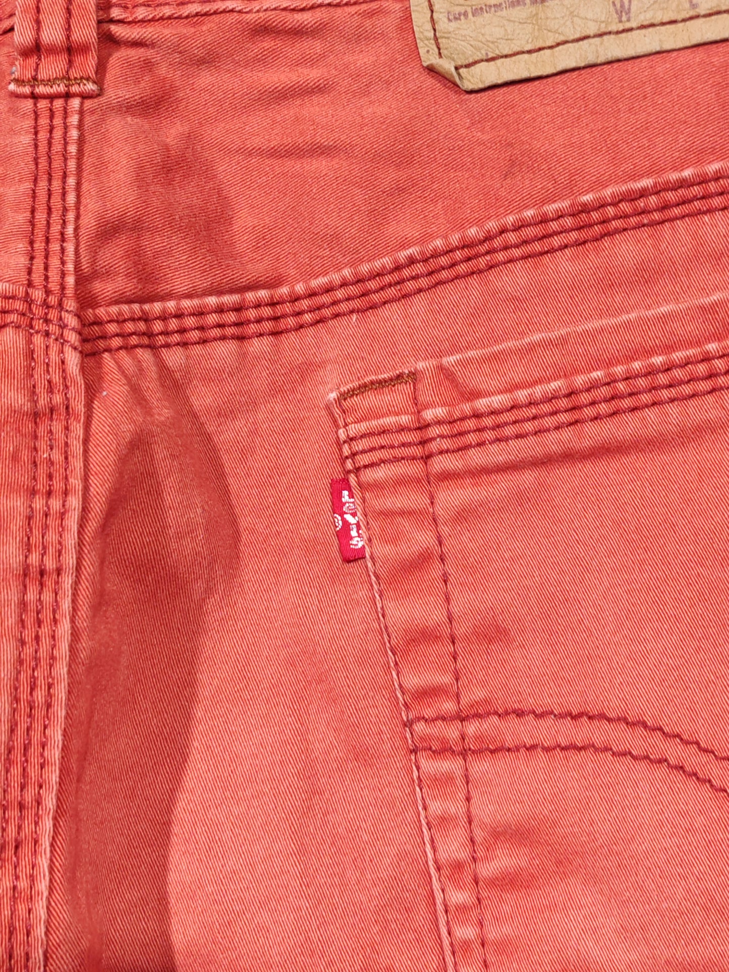 Bermuda Levi's 511 Rosso Mattone Uomo W34 Vintage