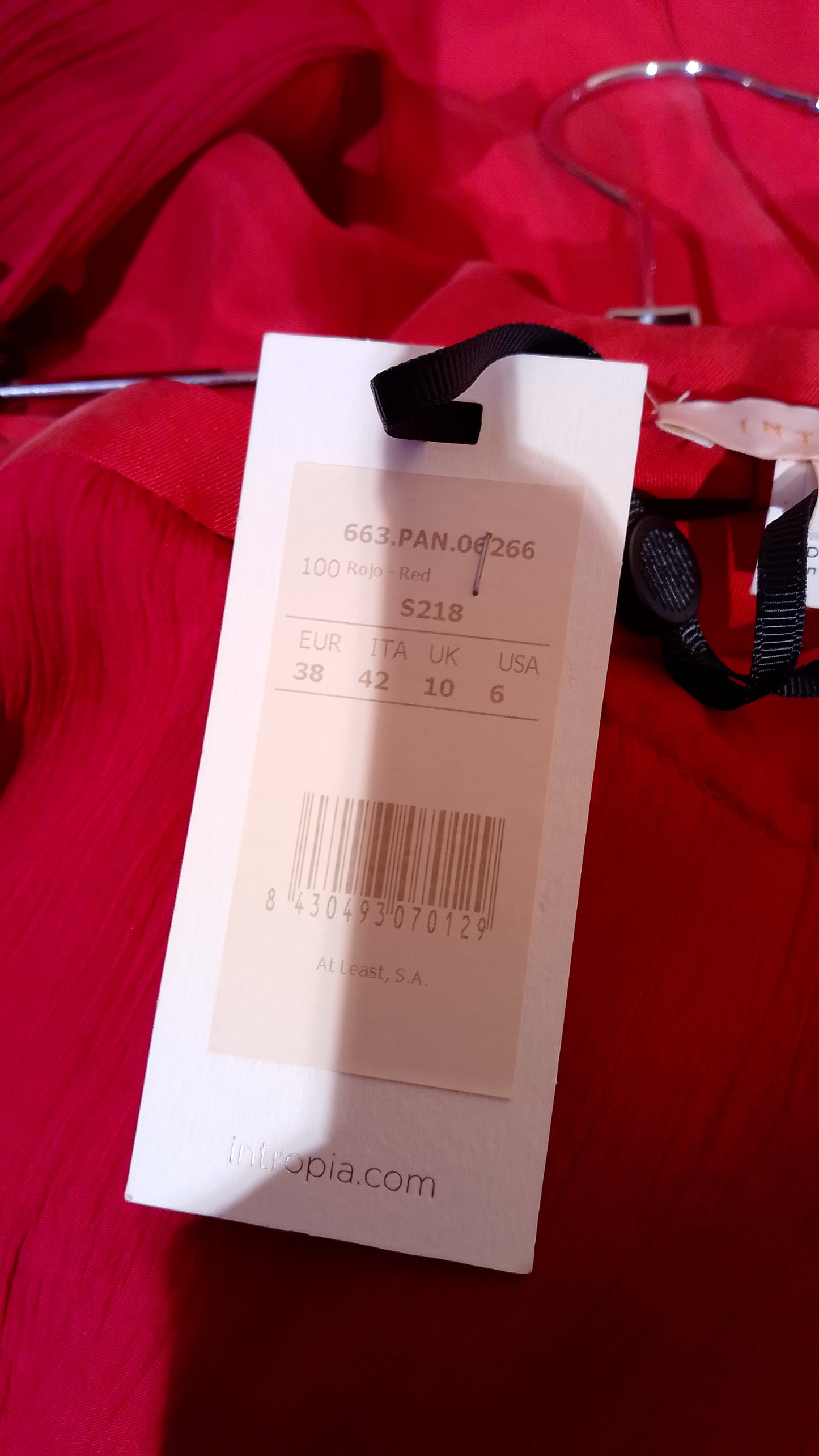 intropia gonna pantalone rossa donna taglia 38 eur anno 2018