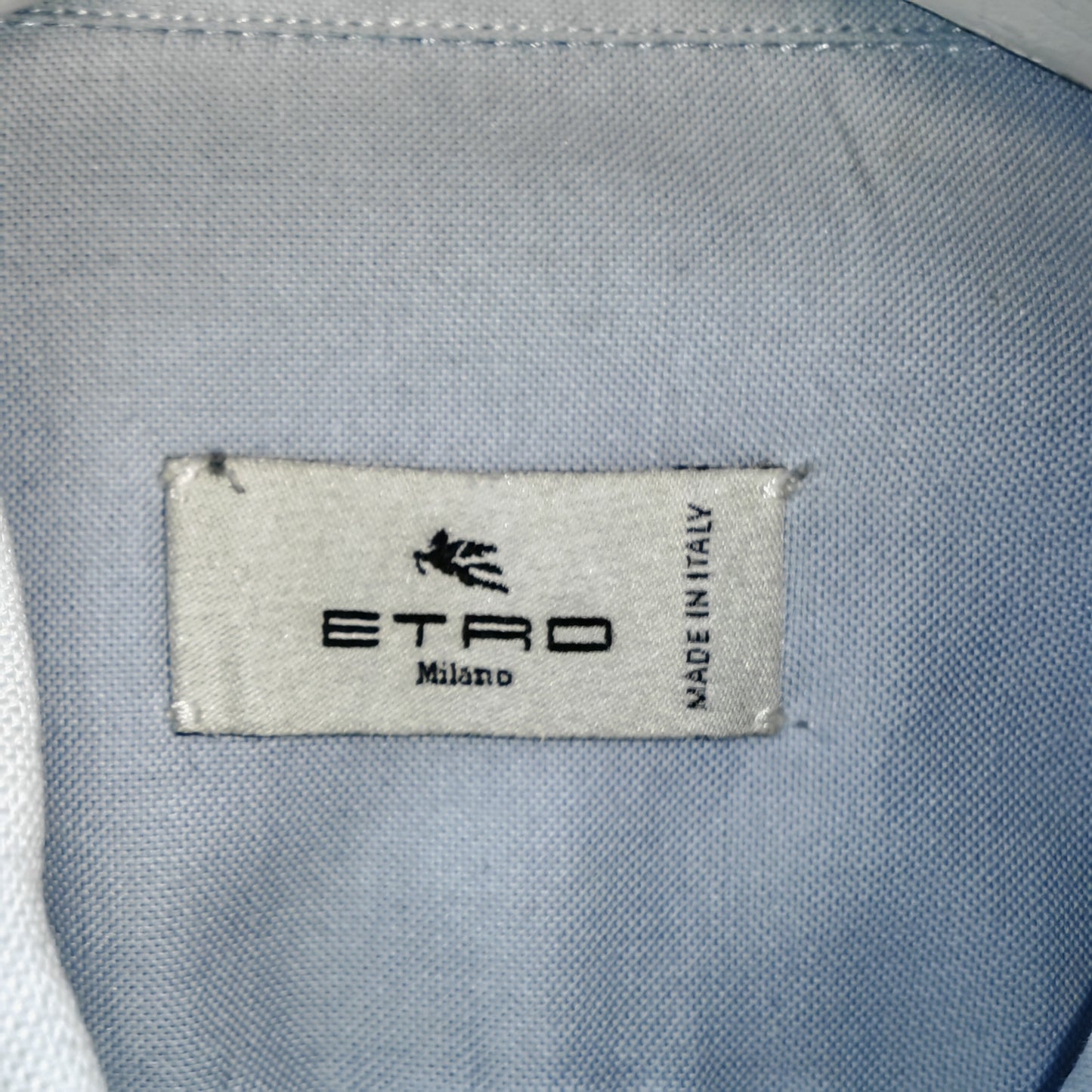 Camicia Etro Milano Uomo Azzurra – Dettagli Paisley – Originale – Taglia M