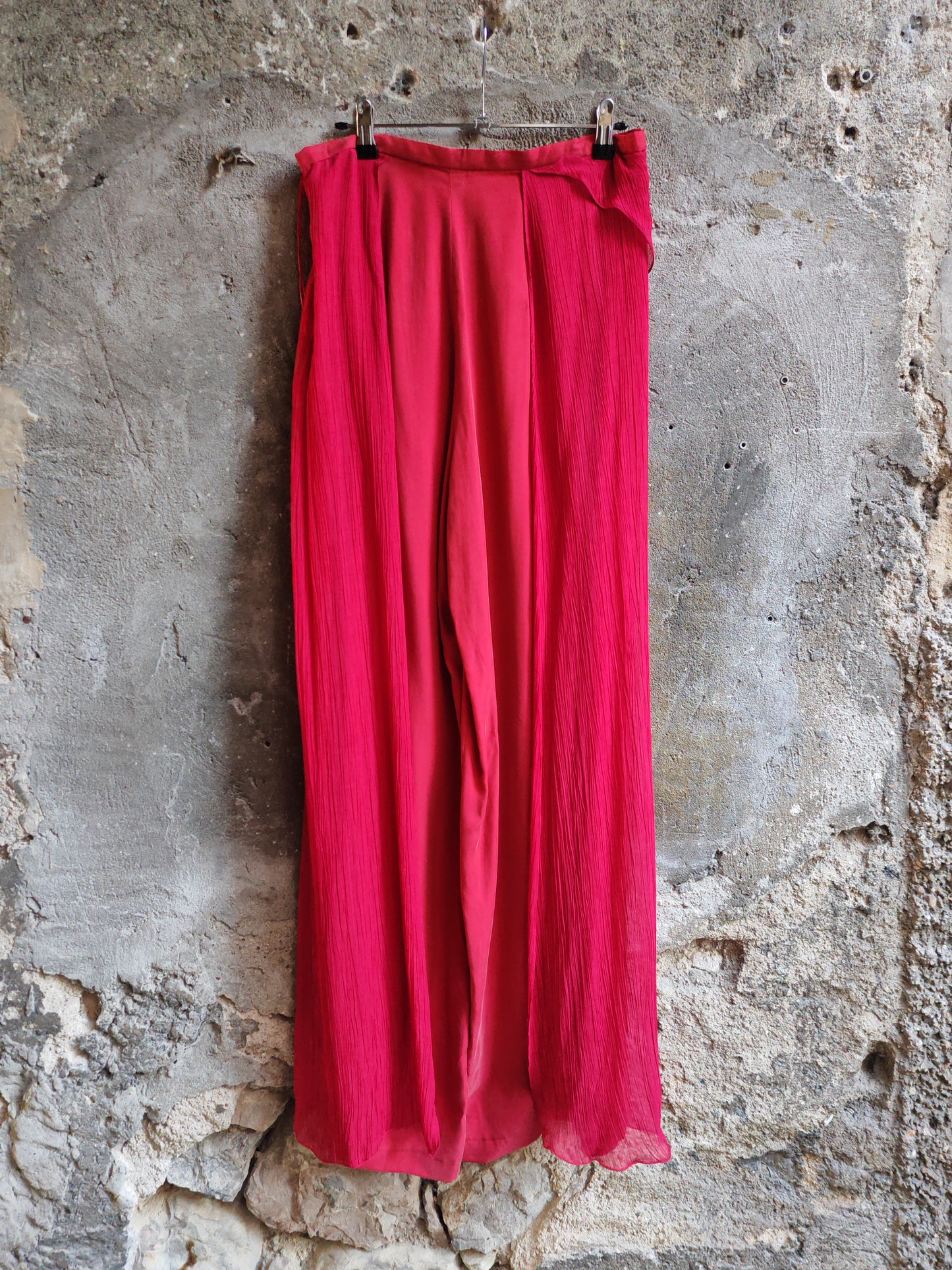 Gonna Pareo Intropia Fucsia Plissé Donna Taglia 38 Made in Spain