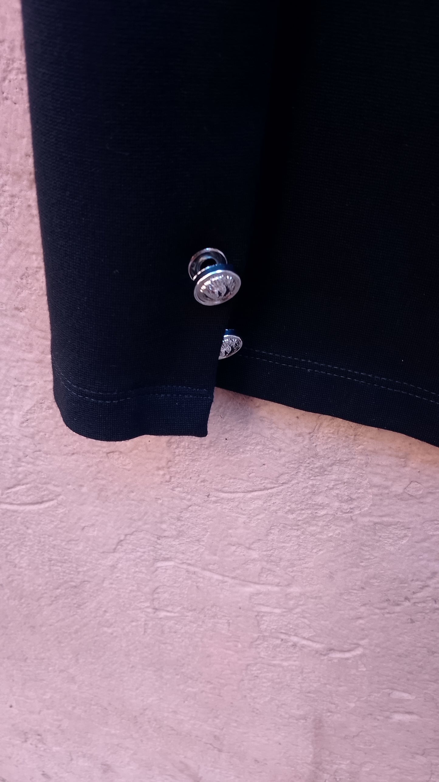 Abito Monospalla Nero Versus Versace Vintage Mini Vestito Cocktail con Dettaglio Greca