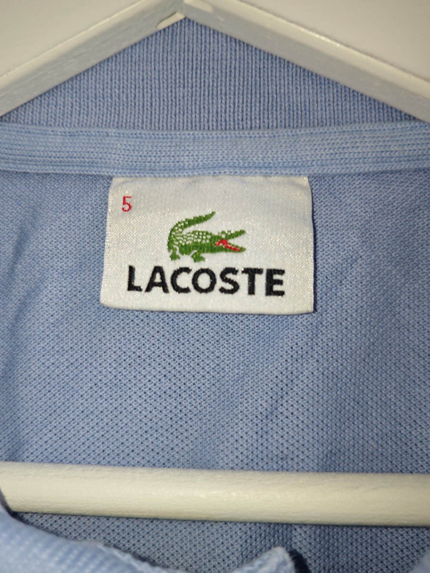 Polo Lacoste Vintage Azzurra Uomo Cotone