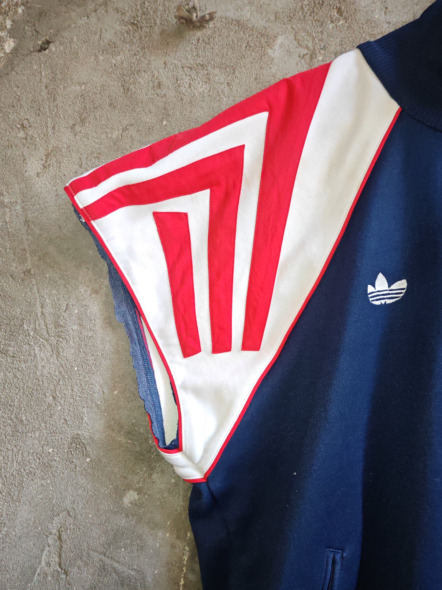 Gilet Adidas Vintage Track Jacket Navy Rosso Anni 80