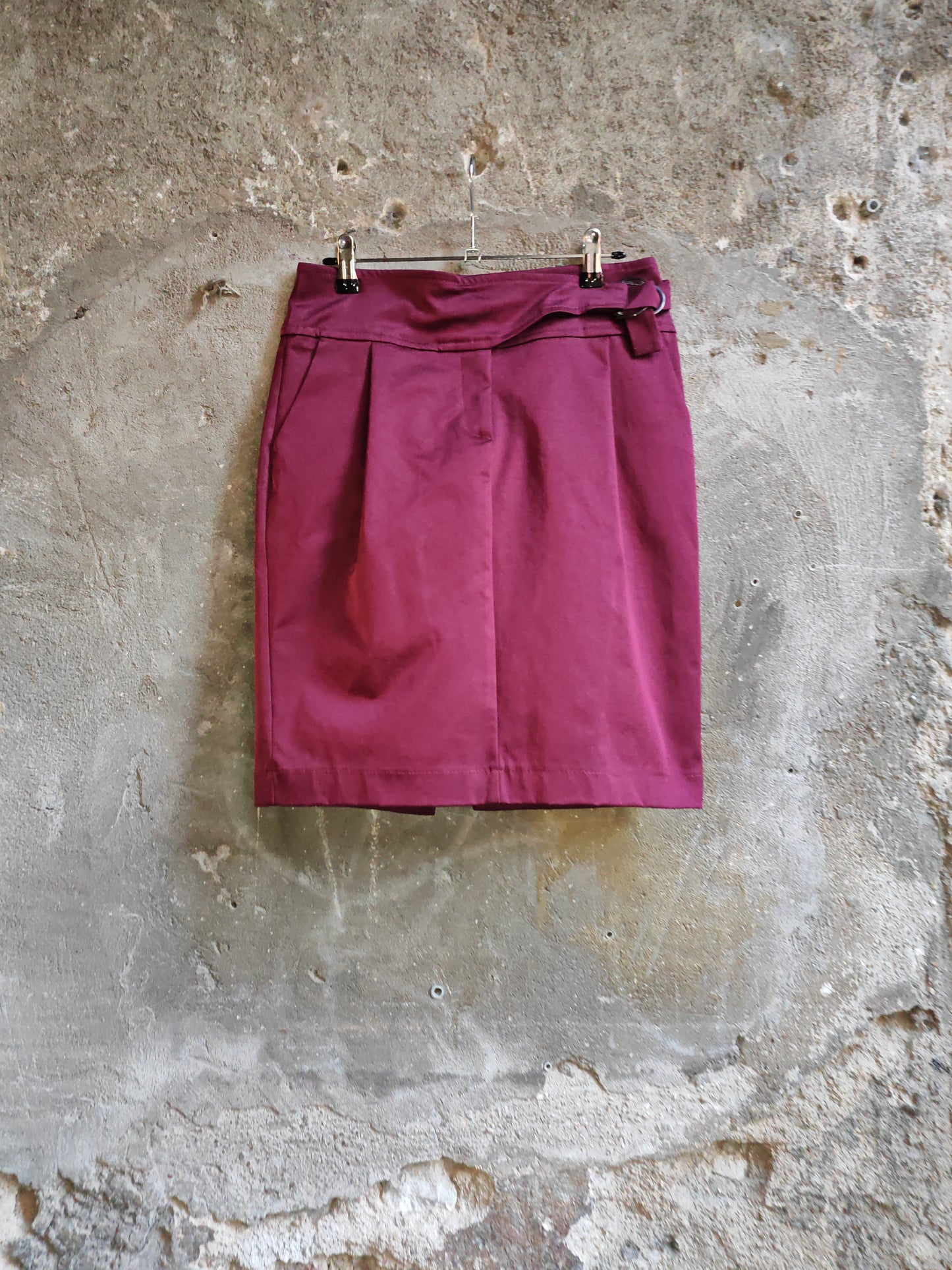 Gonna Tubino Bordeaux Donna Vintage HFN Fashion New York Y2K
