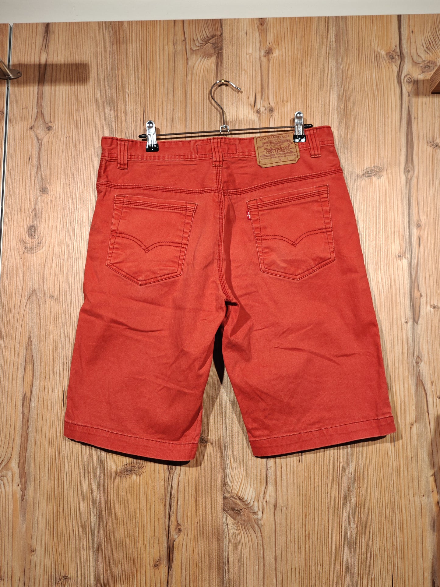 Bermuda Levi's 511 Rosso Mattone Uomo W34 Vintage