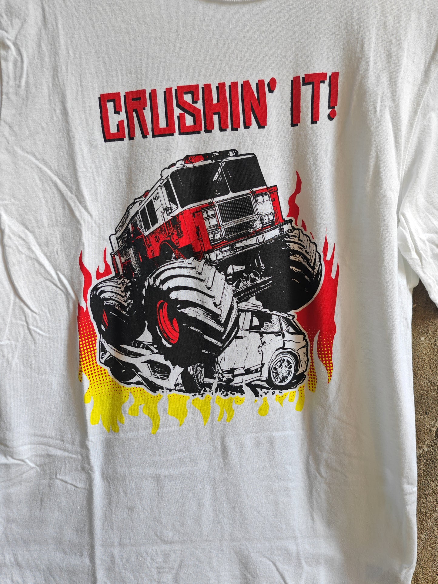 Vintage Monster Truck Graphic T-Shirt White