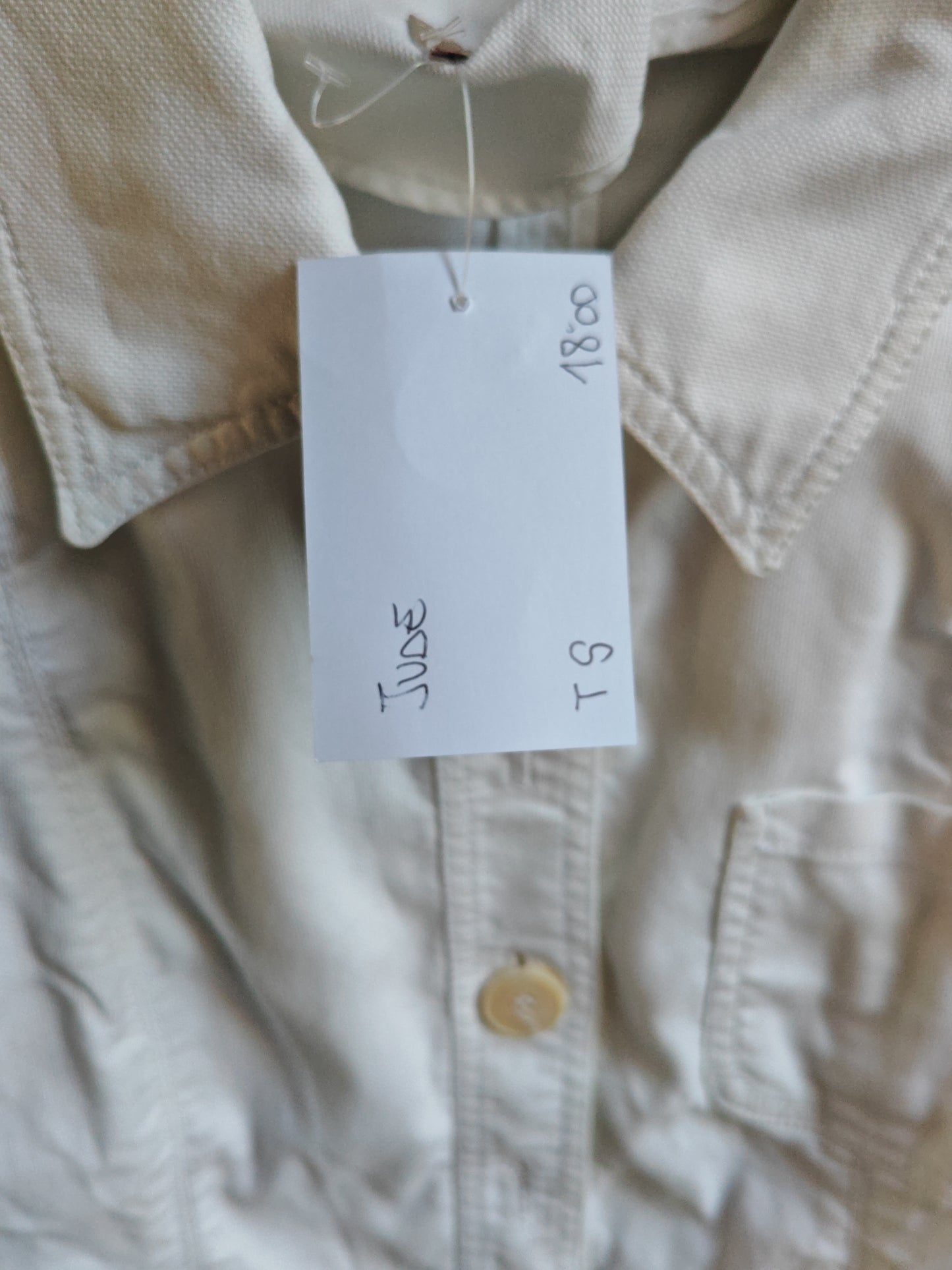 Giacca Bianca Donna Vintage Stile Safari Utility Taglia S