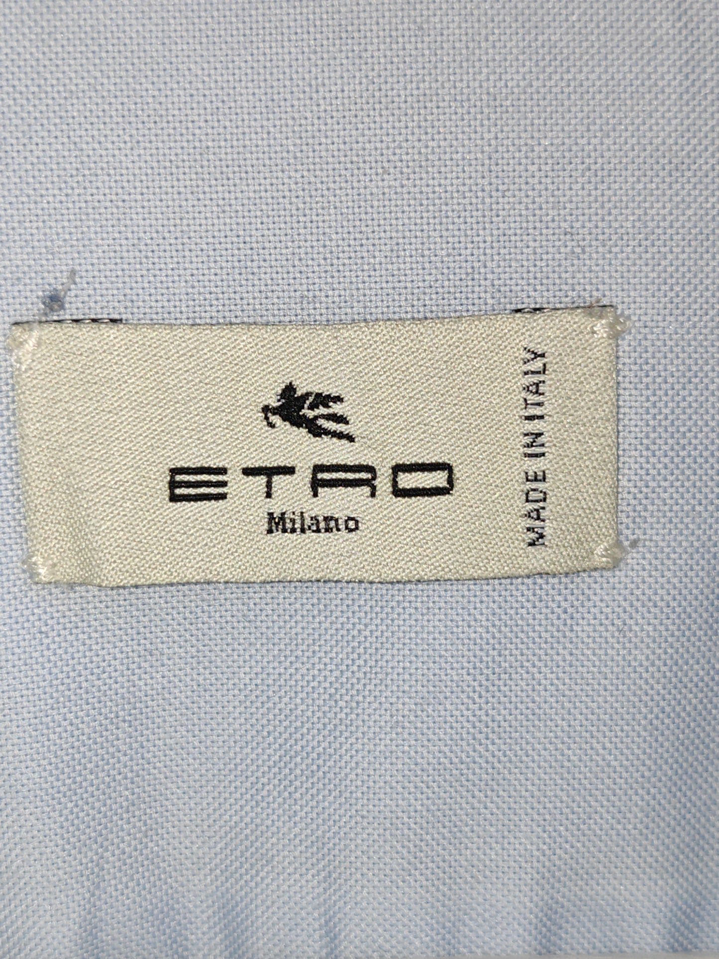 Camicia Etro Milano Azzurra Uomo Taglia 40 Made in Italy