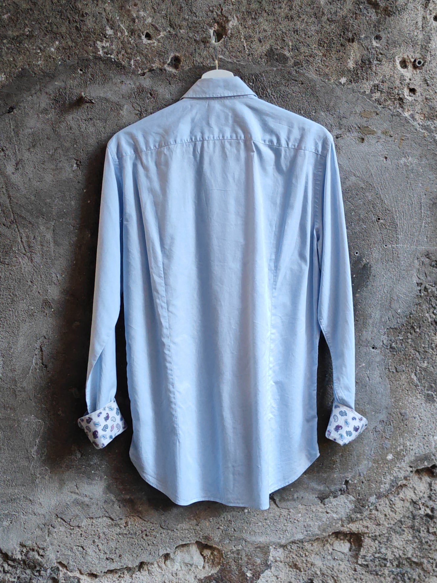 Camicia Etro Milano Azzurra Uomo Taglia 40 Made in Italy