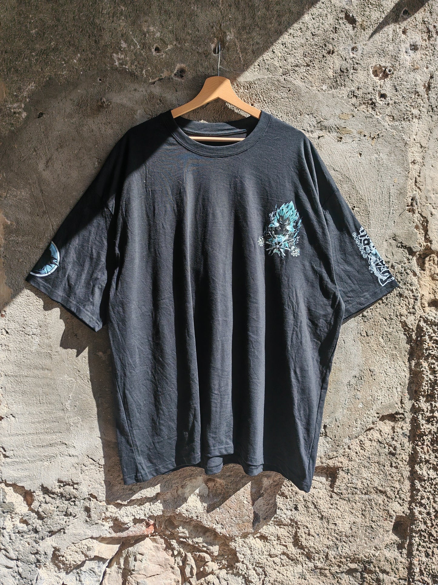 Dragon Ball Z Vegeta Graphic T-Shirt Black Anime Y2K Oversize